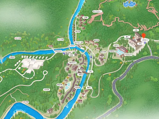 甘井子结合景区手绘地图智慧导览和720全景技术，可以让景区更加“动”起来，为游客提供更加身临其境的导览体验。